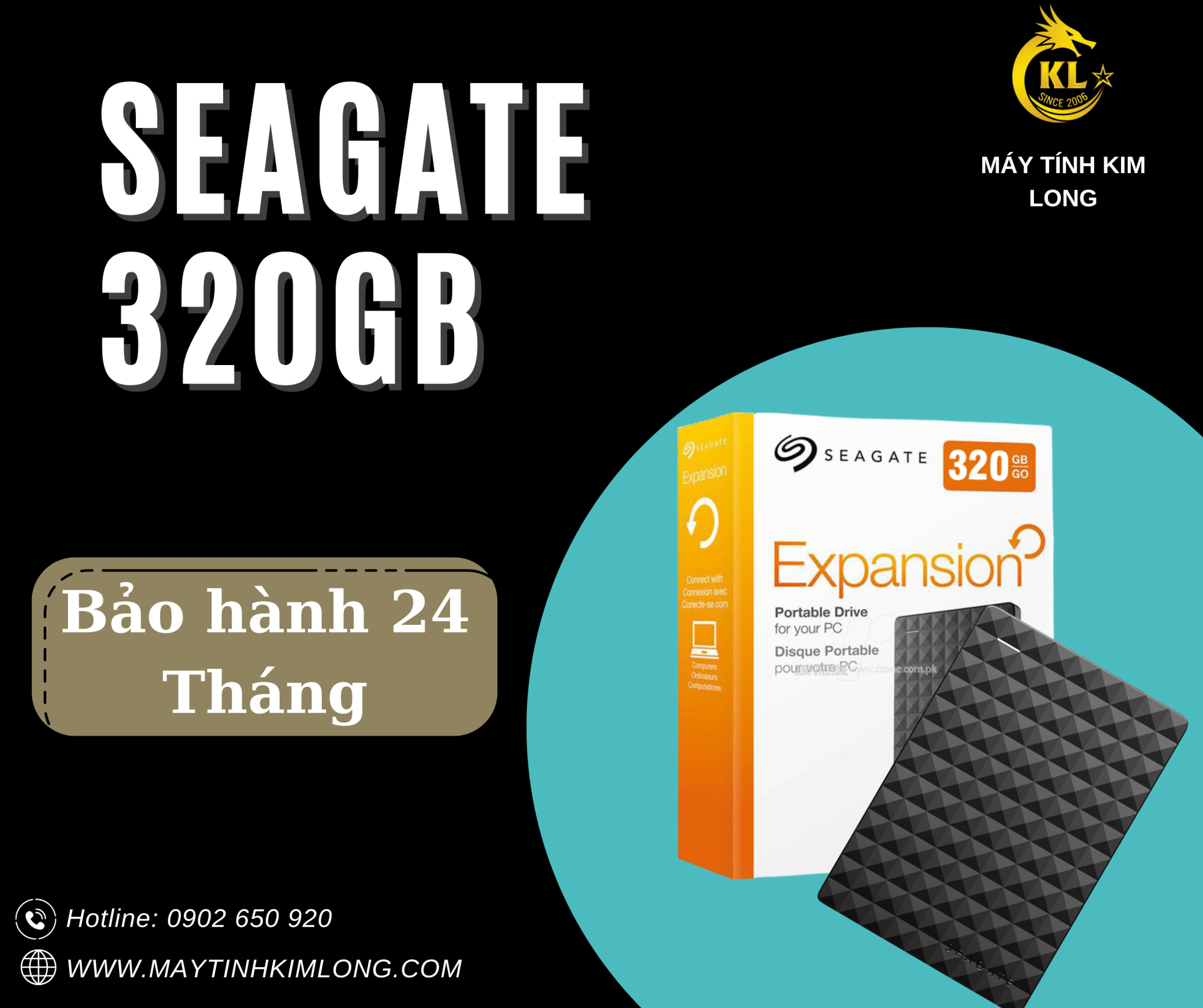 Ổ Cứng Di Động HDD Seagate Expansion Portable 320GB 2.5 USB 3.0